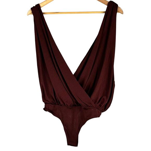 Free People Night Owl Bodysuit in Nutmeg Women's Size Medium New With Tags - Picture 2 of 12